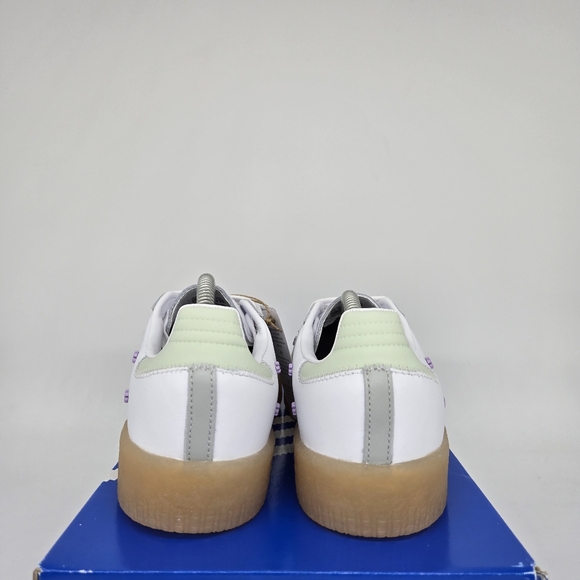 adidas Sambae Floral White Linen Green Gum Women's Shoes Size 7.5 New - Picture 4 of 8